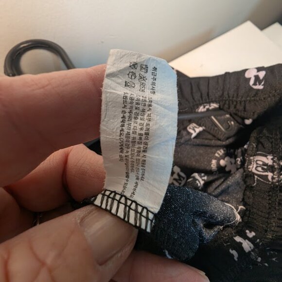 Disney Parks Mickey Mouse Black White XL Satin Style Pajama Lounge Pants Womens - Picture 5 of 9